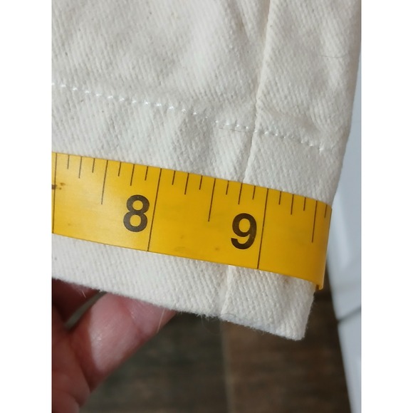 NOVA VINTAGE Cream Wide Leg Jeans Womens Size 27 Cotton High Rise - Picture 7 of 7